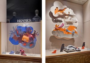 Automne 2016 – Vitrines d’Automne Hermès France 2016, Avenue Georges V Paris.