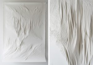 Angèle Guerre, visual artist, September 2021, “Tendre texte #9”, dimensions 110 cm x 150 cm, Art Paris – Art Fair, Grand Palais Éphémère