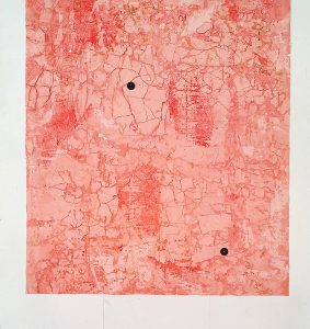 Nicolas d’Olce, Séquelle planétaire rose 1, plaster, fibreglass, acrylic resin, water-based dyes, pigments, 2022, 163 cm x 197 cm, original piece