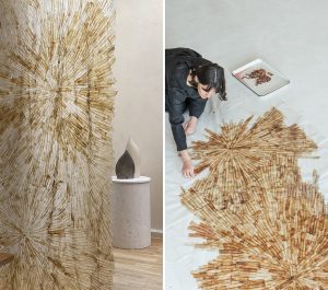 Valérie Henry – House of Talent, contemporary art sale. Loumi Le Floc’h, Trois soleils, 2026, 150 cm x 300 cm, original piece