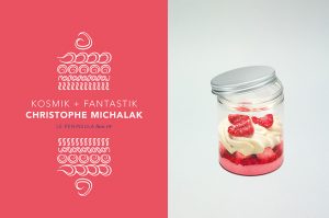 ‘Crème de la Crème : European cream and European pastries’. Kosmik, raspberry and liquorice by Christophe Michalak.