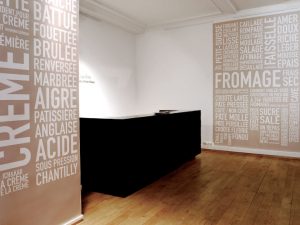 Scenography and communication of the exhibition « Les Mots du Lait » – Milk Factory.