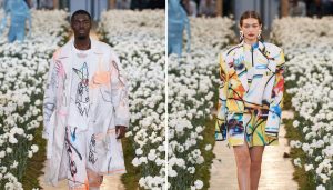 Marianne Guedin, vegetal scenography, June 2019, Off-White men’s fashion show SS20, Virgile Abloh.