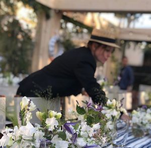 Marianne Guedin, vegetal creation for Dior Riviera dinner, May 2018, Cannes.