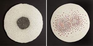 «Meteorites II» Exhibition, beaded concrete, Insula Gallery, Paris