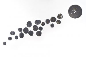 «Meteorites II» Exhibition, beaded concrete, Insula Gallery, Paris