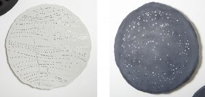 «Meteorites II» Exhibition, beaded concrete, Insula Gallery, Paris