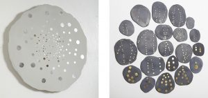 «Meteorites II» Exhibition, beaded concrete, Insula Gallery, Paris