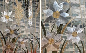 Mathilde Jonquière, mosaic artist, work in progress