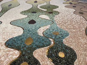 Mathilde Jonquière, mosaic artist, March 2026, 2200 x 1630 mm mosaic fresco for a private apartment, work in progress, Paris.