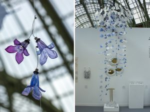 William Amor, upcycling artist, Revelations fair, Grand Palais, Paris, May 2019. Suspended installation