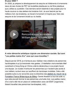 Franceinfo culture, Corinne Jeammet article, October the 27th 2019