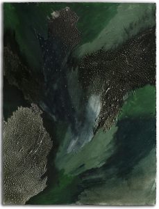 Angèle Guerre, Vert Tendre I, pastel et incisions sur papier, 2022, 80 cm x 60 cm, pièce unique
