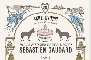 Décembre 2018 : à l’occasion du spectacle Peau d’âne au Théâtre Marigny, Sébastien Gaudard cuisine le fameux gâteau d’amour ! Ich&Kar lui dessine une affiche sur-mesure toute illustrée et pleine d’amour elle aussi !