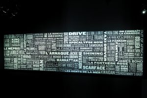 Création d’un Mur de mots pour l’exposition  » Musique et Cinéma  » – Cité de la Musique, Paris