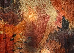 Loumi Le Floc’h, Precious Peels, œuvre Flamboyante, 230 cm x 300 cm