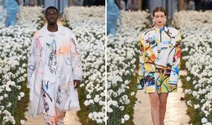 Marianne Guedin, scénographie végétale, juin 2019, défilé homme Off-White SS20, Virgile Abloh. © photo Off-White