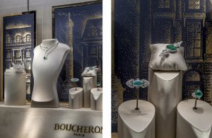 Noël 2016 – Boucheron – place vendôme – Décors de vitrines, réseau international. 