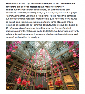 Franceinfo culture, article de Corinne Jeammet, 27 octobre 2019