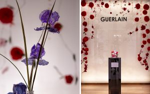 Du 19 septembre au 29 octobre 2020, Exposition William Amor au sein de la boutique Guerlain, espace -1, 68 Avenue des Champs Elysées, 75008 Paris. Détails : iris & parure florale Mon Guerlain, Bloom of Rose