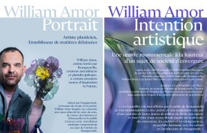 William Amor, upcycling artist, Installation florale « Les Bouteilles à la Mer », Centre Beaugrenelle, Paris XV, du 7 avril au 30 juin 2022. 